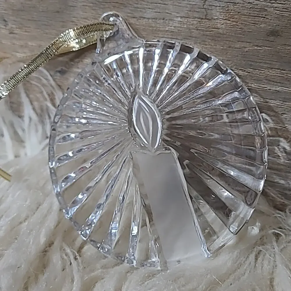 Mikasa Glass Noel Candle Christmas Ornament HG257